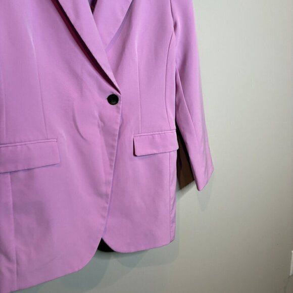 ASOS lilac asymmetrical blazer jacket - Picture 2 of 5